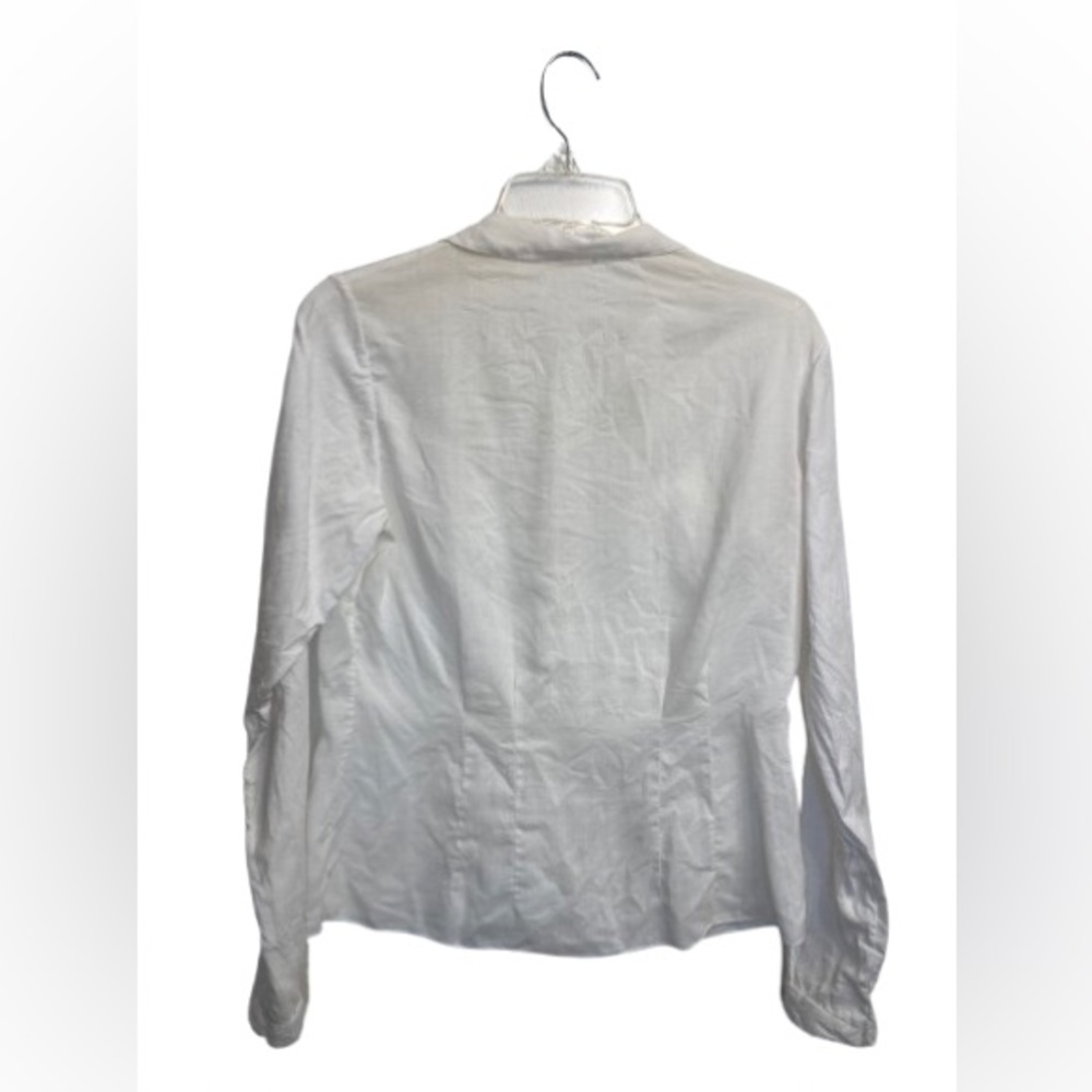 Vintage White Lace Embroidered Women's Blouse, Top, Cut Out Retro Small - Picture 6 of 8